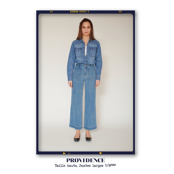 JANE BLUE 🇫🇷 Wide Leg High Waist Jeans - Picture 3 of 8